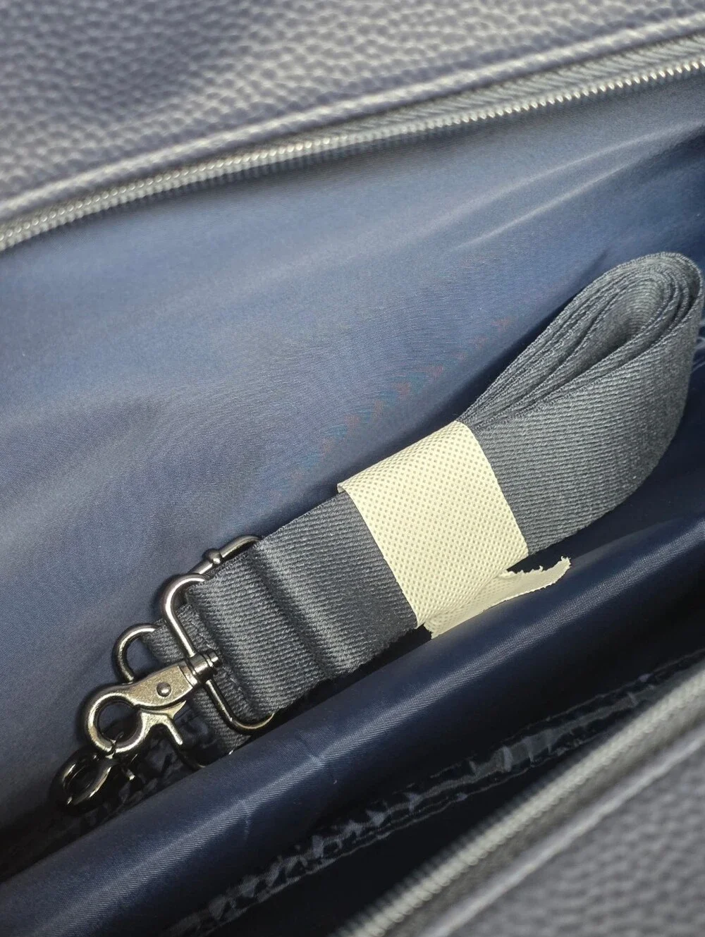 Polo Ralph Lauren Fragrances Navy Blue Faux Leather Duffle Weekender Gym Bag